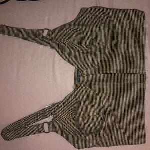 Plaid Zipper Up Crop top